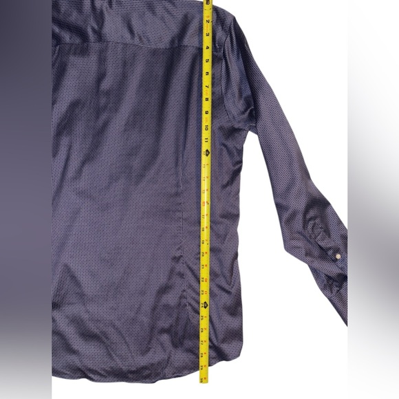 Egara Mens Button Down Dress Shirt Long Sleeve Non Iron Slim Fit Blue XL - Picture 8 of 12